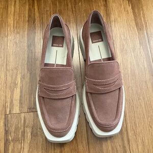 NWT DOLCE VITA Elias Loafer Mauve Suede Chunky Slip On Loafer